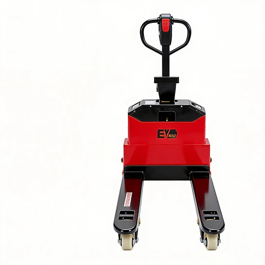 Transpaleta el&eacute;ctrica con b&aacute;scula
